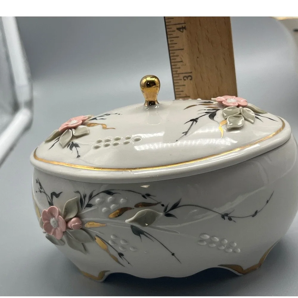 Fenix Kislovodsk Russian‎ Porcelain Floral Candy/Trinket Dish